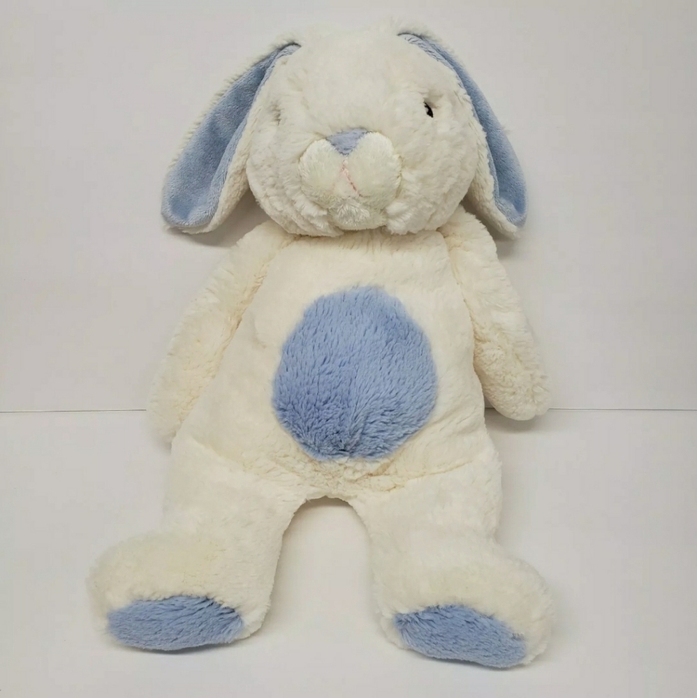 Aurora Baby 15" White Blue Bunny Rabbit Floppy Ears Plush